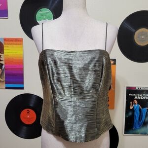 Dressbarn Collection | Vintage Gray Gold Corset Camisole